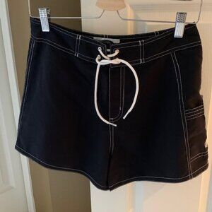 BW Sport Board Shorts Black w white trim Size 6